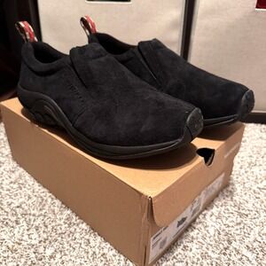 Merrell Men's 8.5 Midnight Black‎ Jungle Moc Slip-Ons Shoes New J60825 Hiking